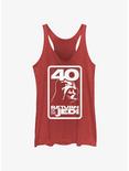Star Wars Return Of The Jedi 40th Anniversary Badge Womens Tank Top, RED HTR, hi-res