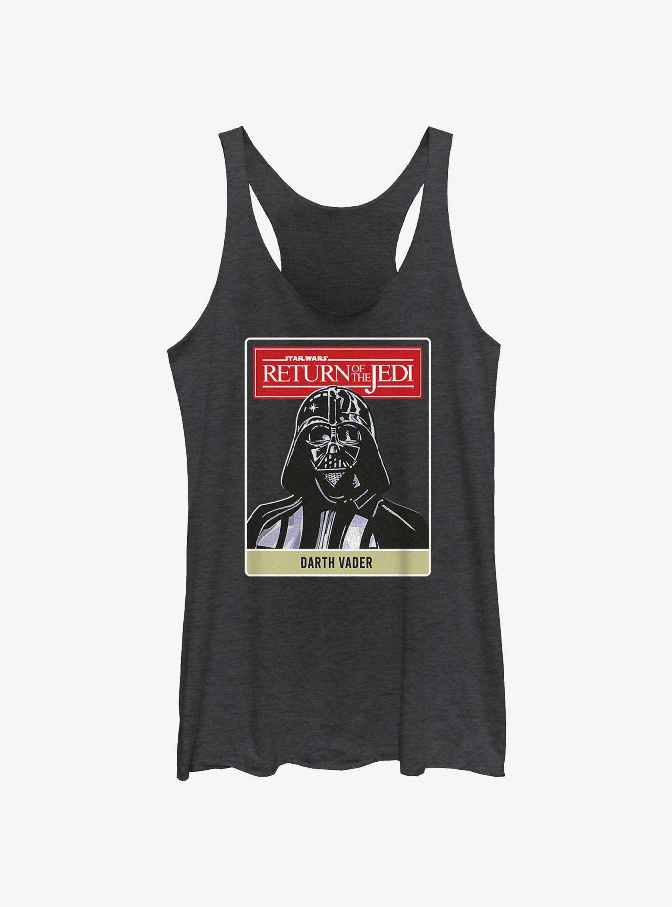 Star Wars Return Of The Jedi Darth Vader Badge Womens Tank Top, BLK HTR, hi-res