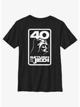 Star Wars Return Of The Jedi 40th Anniversary Badge Youth T-Shirt, BLACK, hi-res
