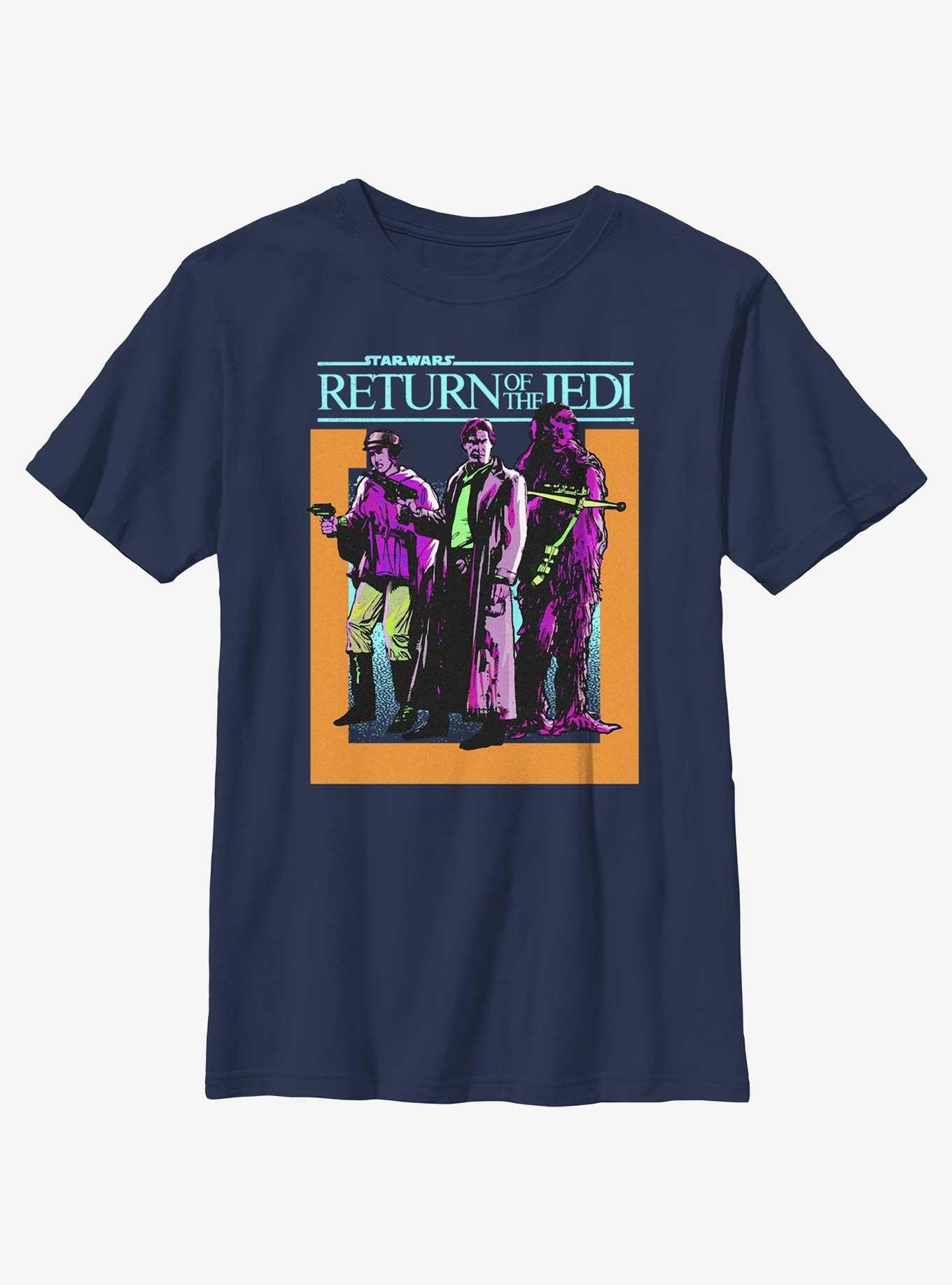 Star Wars Return Of The Jedi Comic Cover Youth T-Shirt, NAVY, hi-res