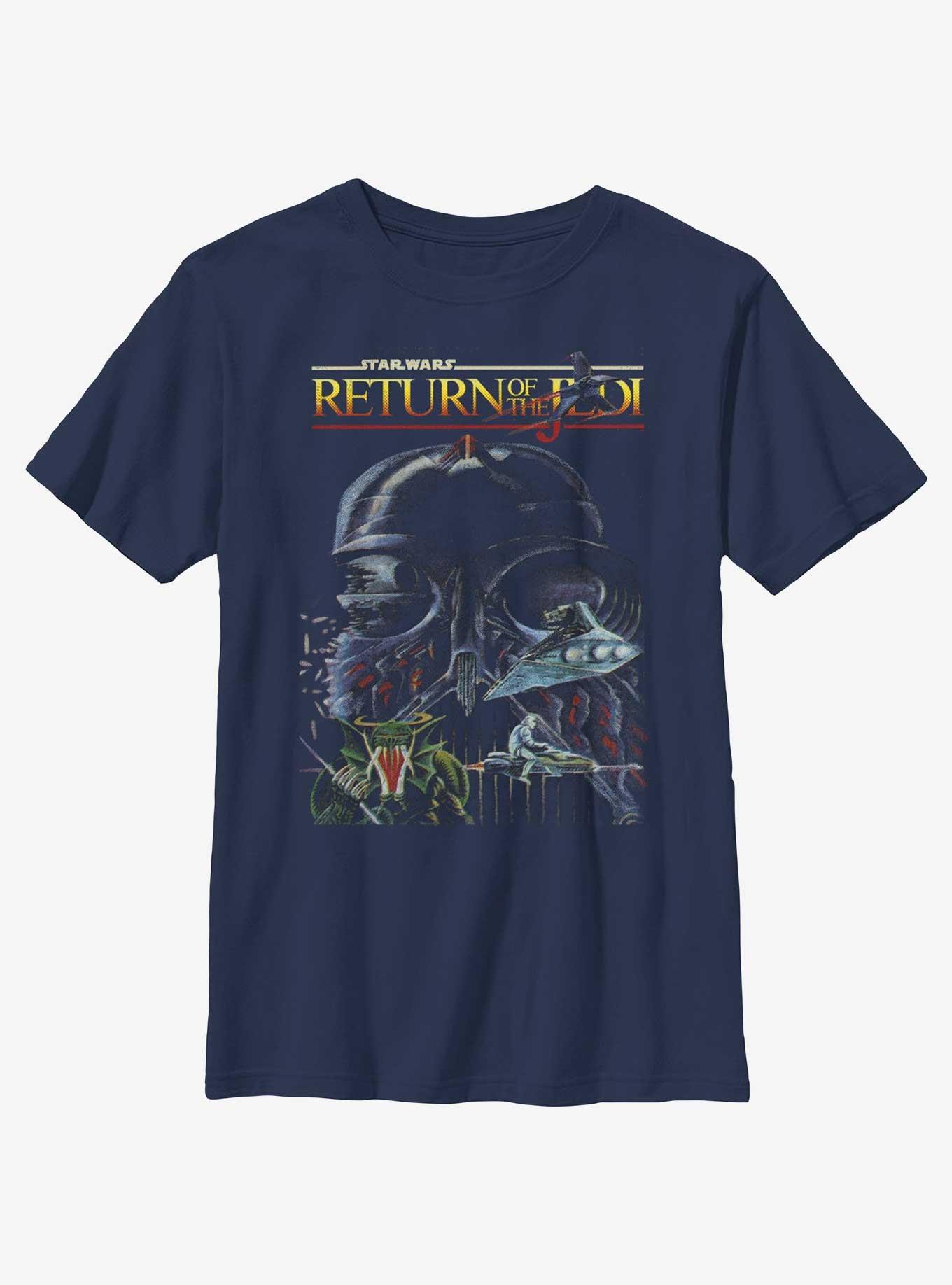 Star Wars Return Of The Jedi Concept Art Poster Youth T-Shirt, NAVY, hi-res