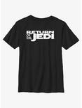 Star Wars Return Of The Jedi Logo Youth T-Shirt, BLACK, hi-res