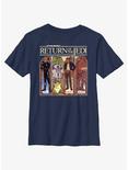 Star Wars Return Of The Jedi Stained Glass Characters Youth T-Shirt, NAVY, hi-res
