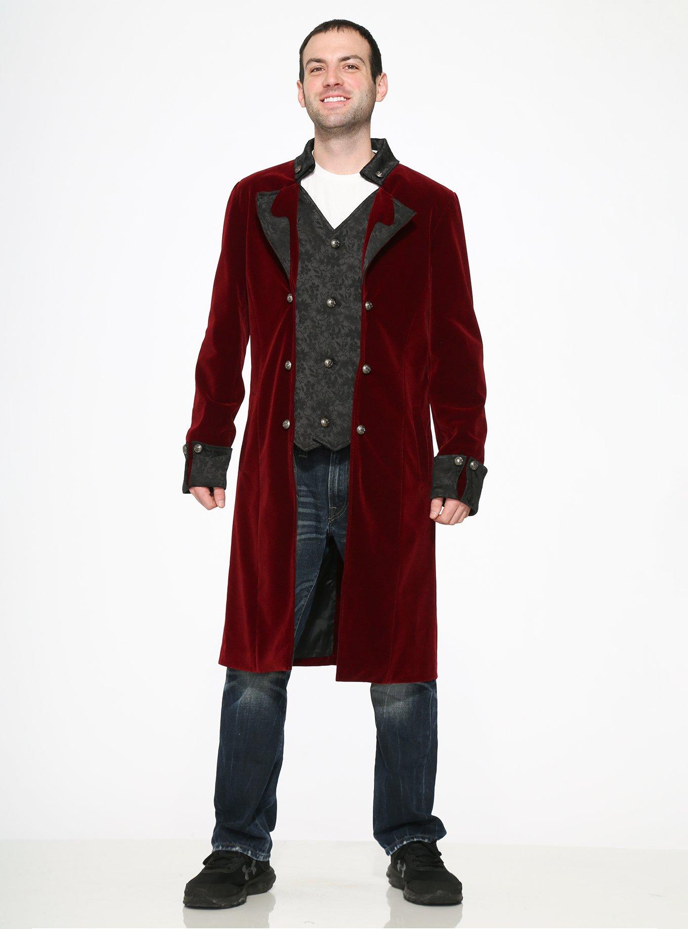 Velvet overcoat on sale