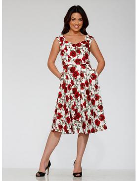 White Red Rose Dress, , hi-res