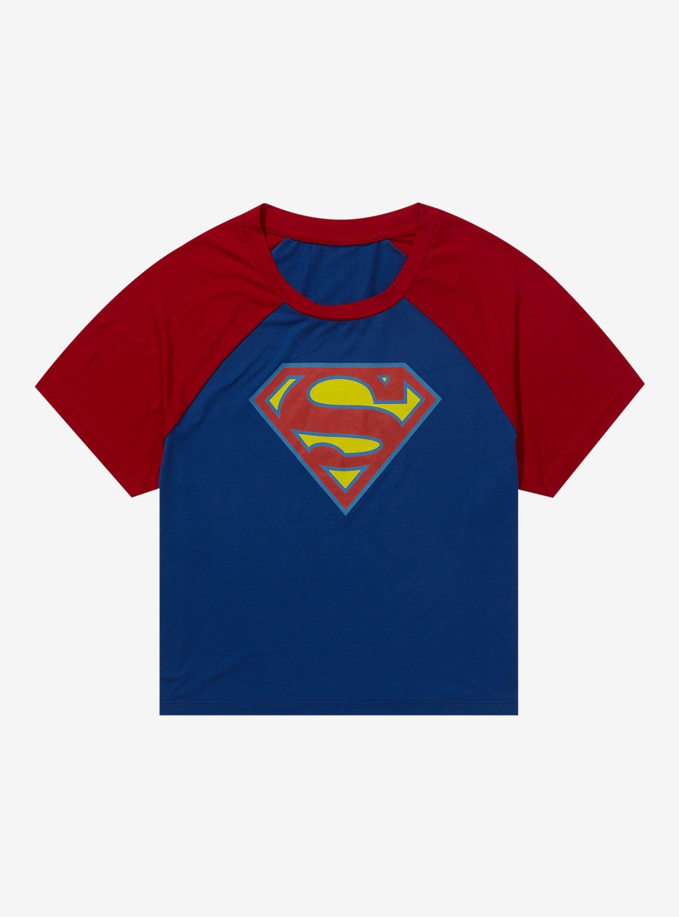DC Comics The Flash Supergirl Logo Raglan T-Shirt 