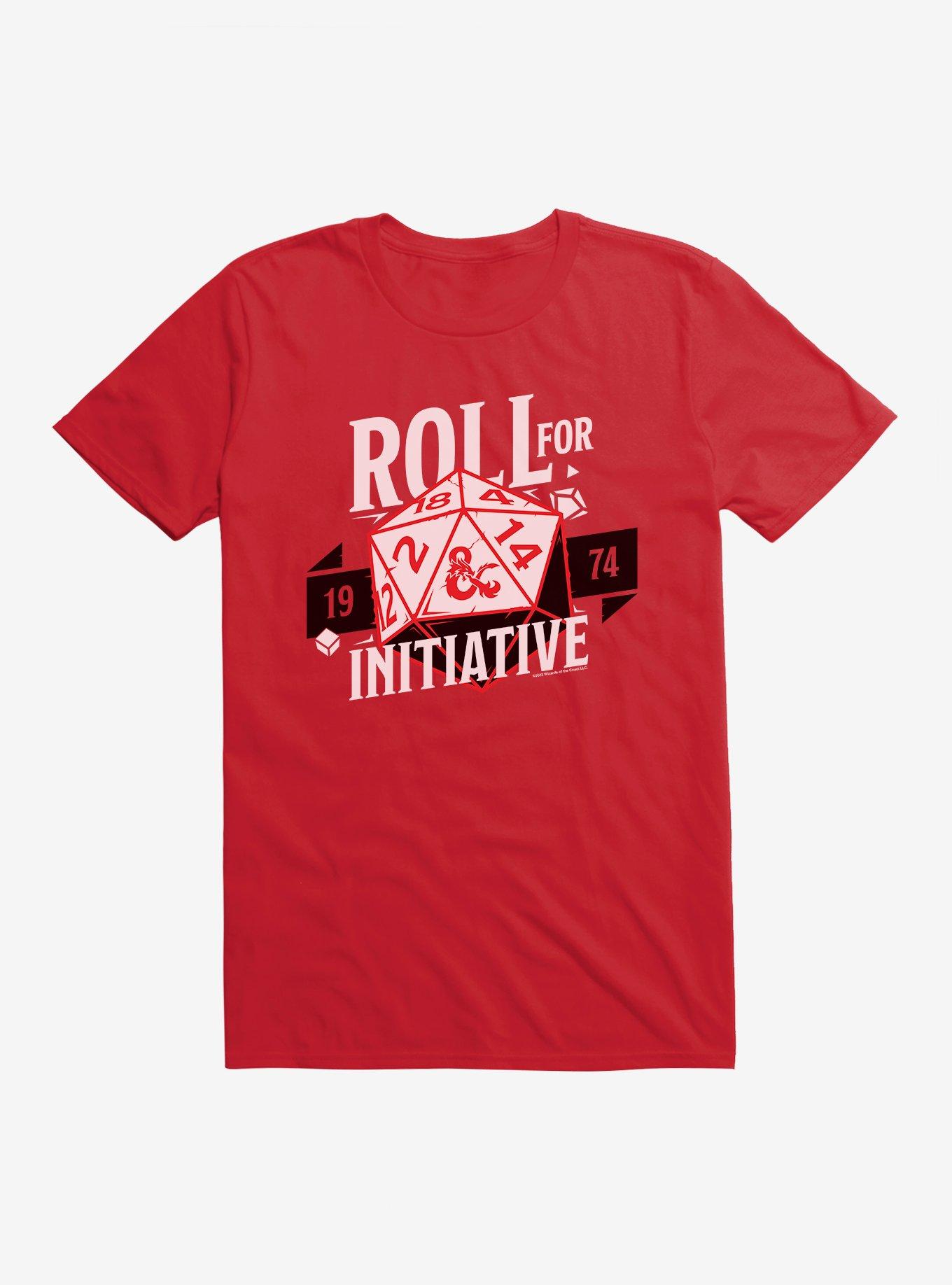 Dungeons & Dragons Roll For Initiative T-Shirt, RED, hi-res