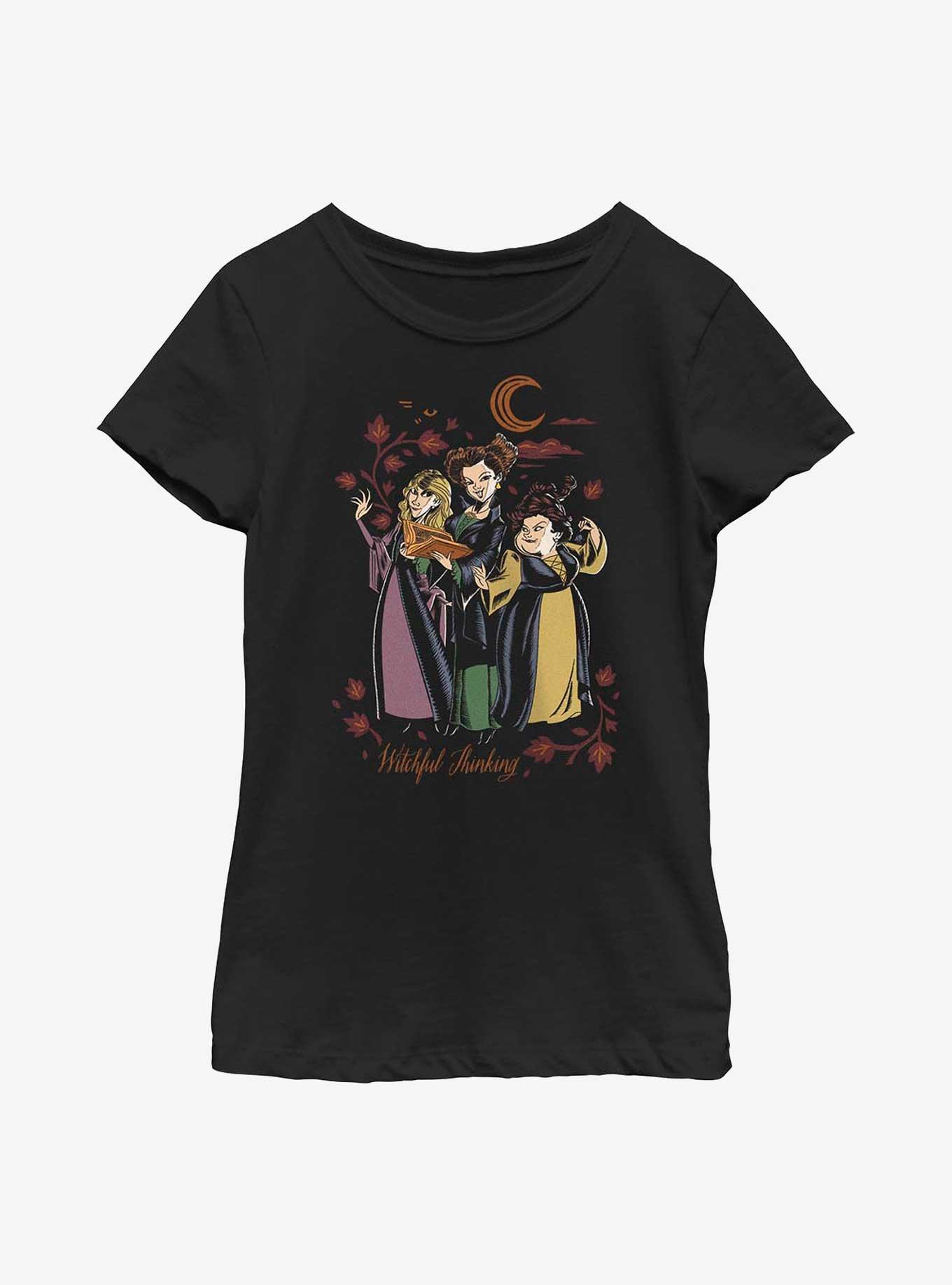 Disney Hocus Pocus 2 Witchful Thinking Sisters Youth Girls T-Shirt, BLACK, hi-res