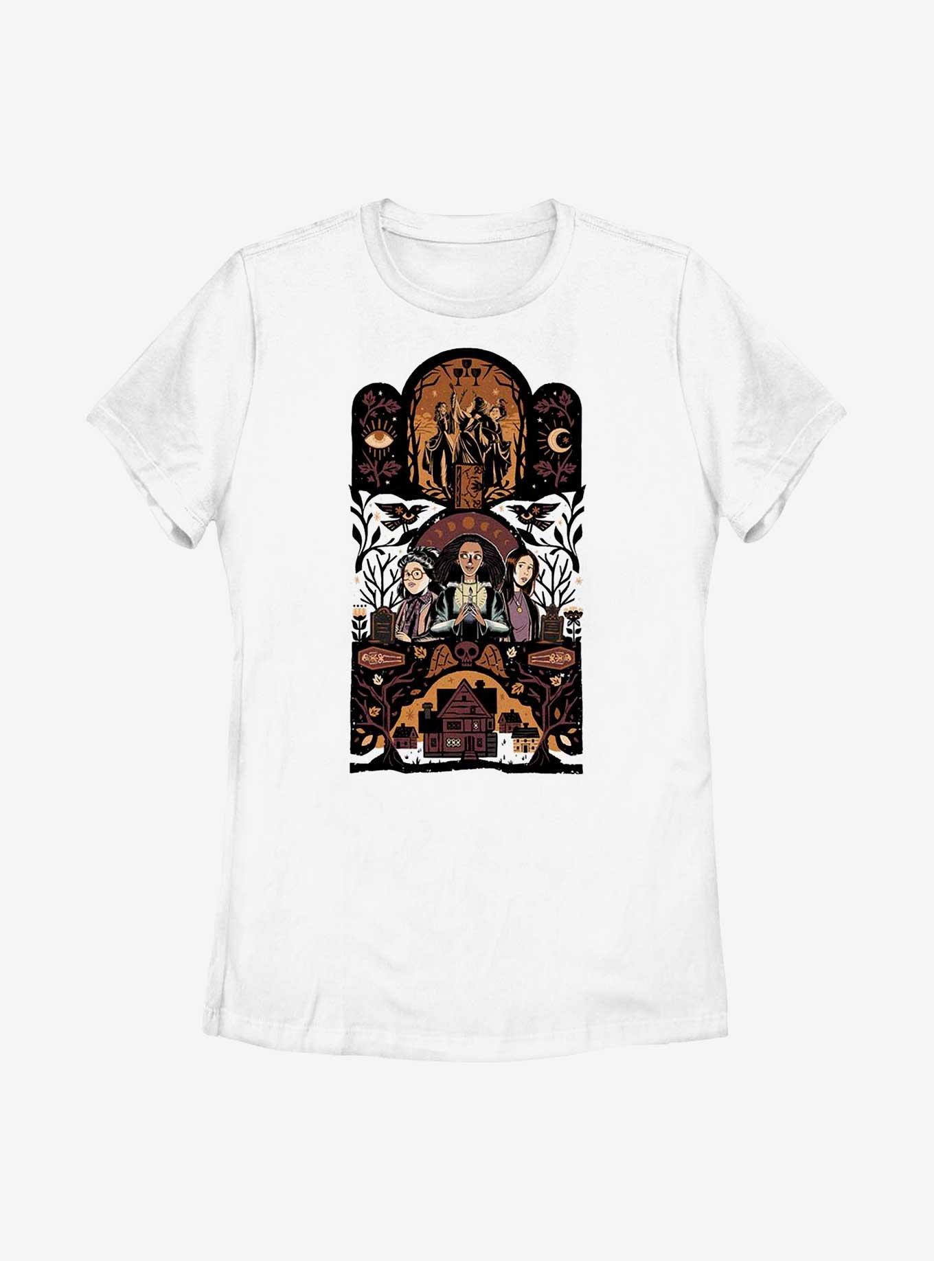 Disney Hocus Pocus 2 Character Triptic Womens T-Shirt