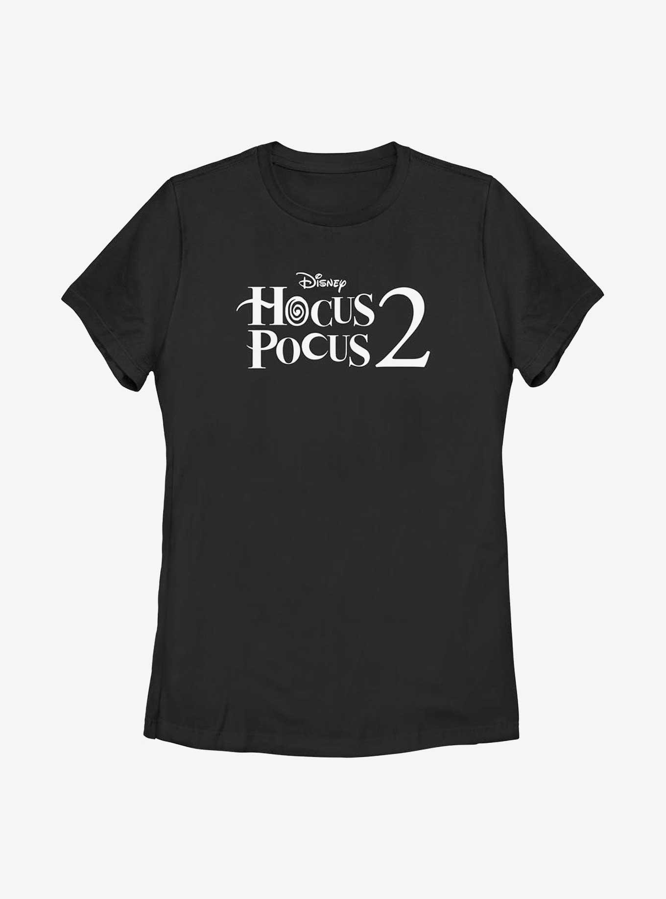 Disney Hocus Pocus 2 Stacked Logo Womens T-Shirt, BLACK, hi-res