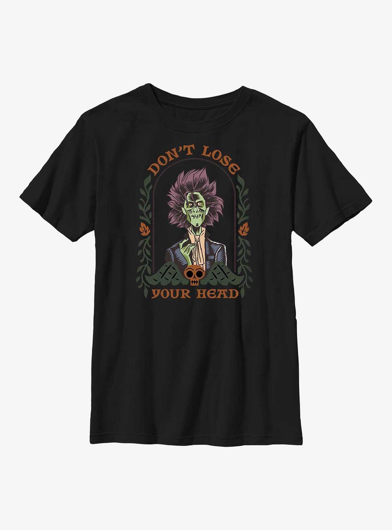 Disney Hocus Pocus 2 Don't Lose Your Head Billy Butcherson Youth T-Shirt, BLACK, hi-res