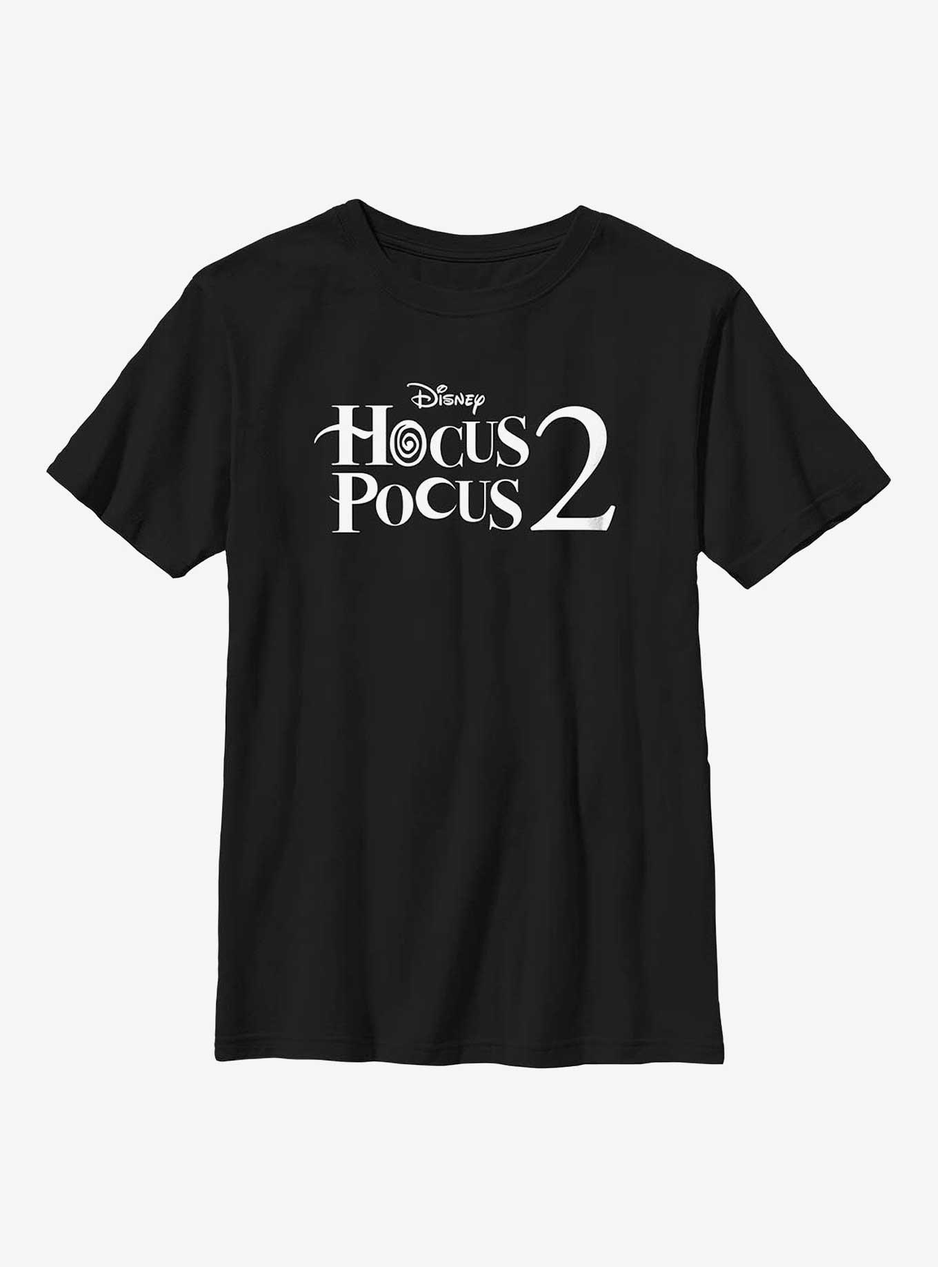 Disney Hocus Pocus 2 Stacked Logo Youth T-Shirt, BLACK, hi-res