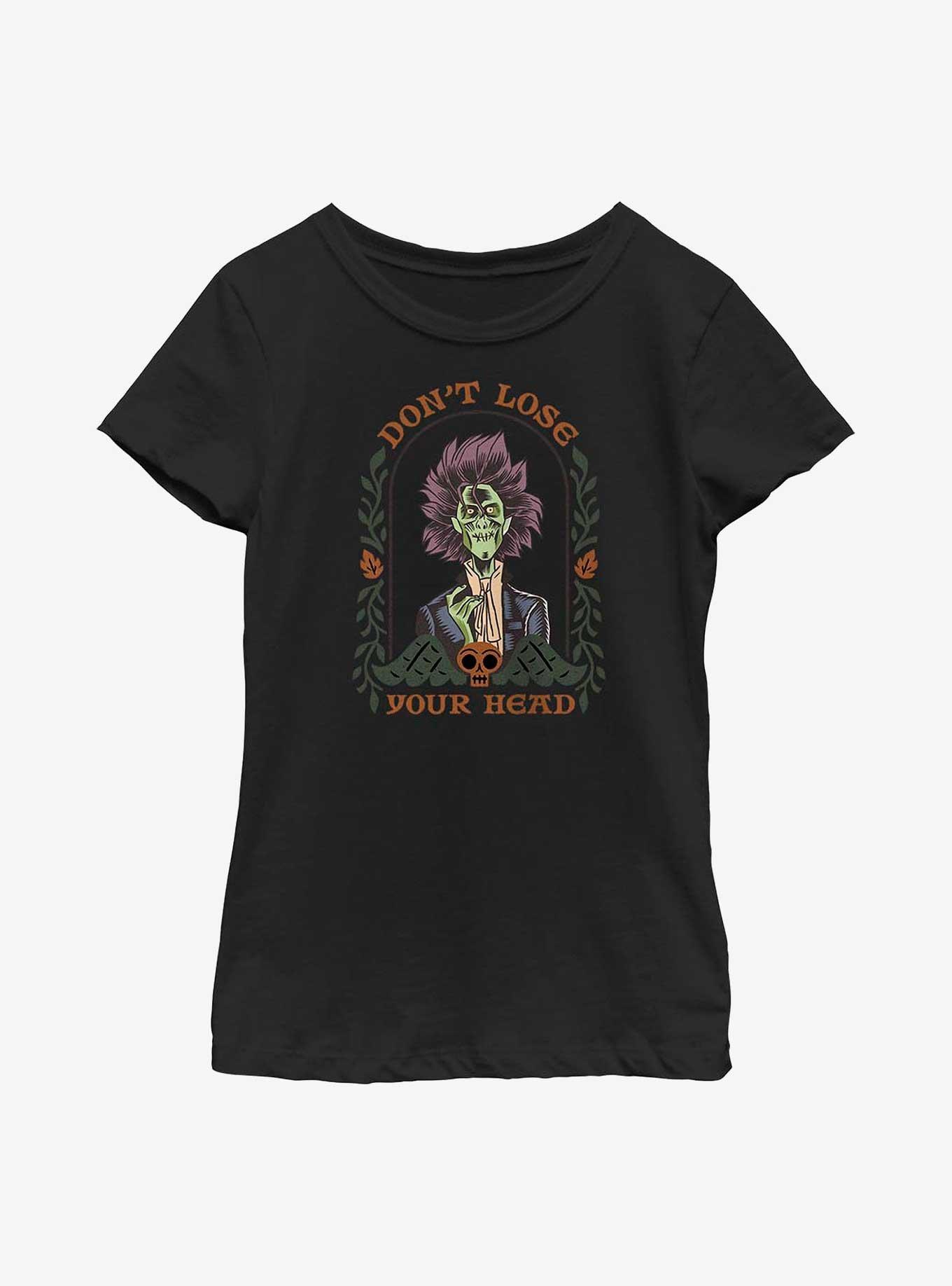 Disney Hocus Pocus 2 Don't Lose Your Head Billy Butcherson Youth Girls T-Shirt, BLACK, hi-res
