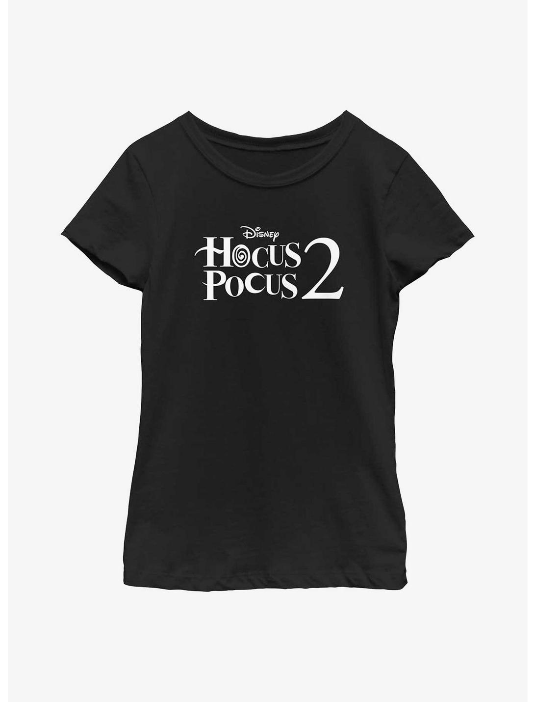 Disney Hocus Pocus 2 Stacked Logo Youth Girls T-Shirt, BLACK, hi-res