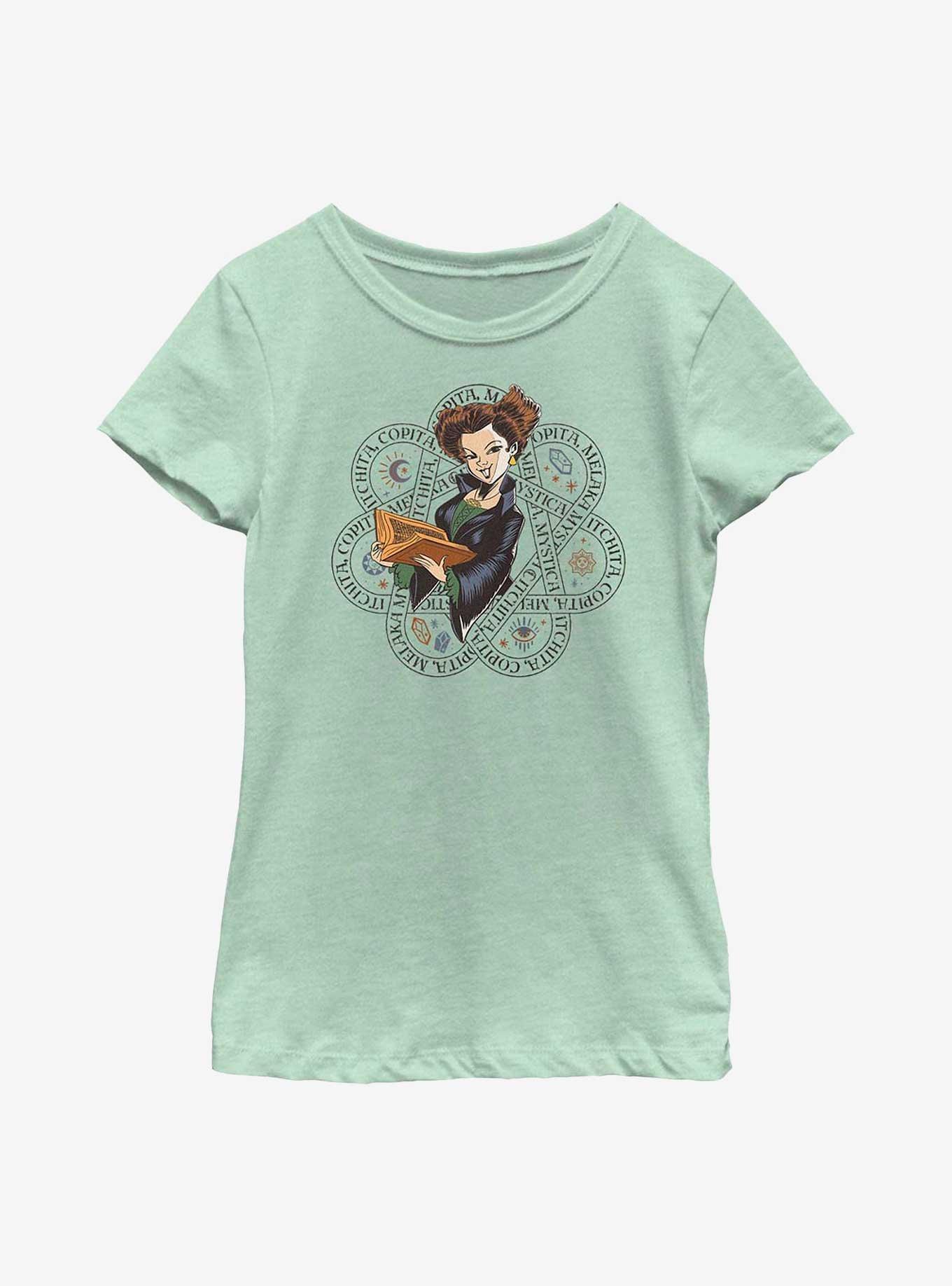 Disney Hocus Pocus 2 Winnie Sanderson Runes Youth Girls T-Shirt, MINT, hi-res