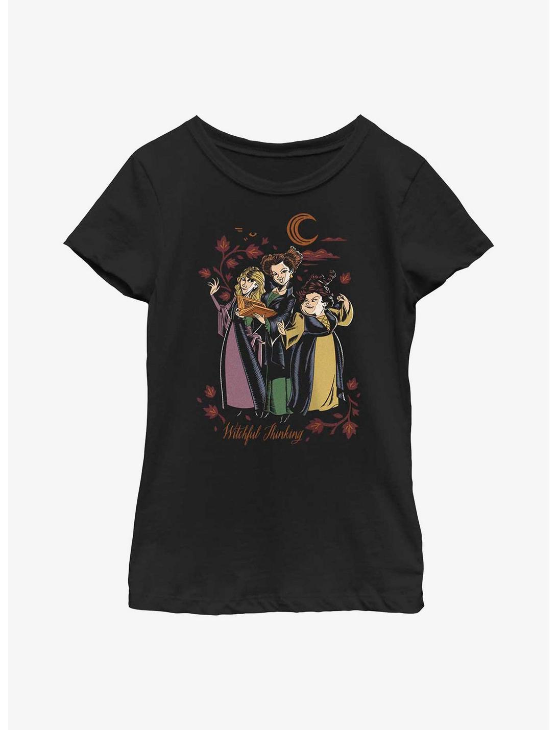 Disney Hocus Pocus 2 Witchful Thinking Sisters Youth Girls T-Shirt, BLACK, hi-res