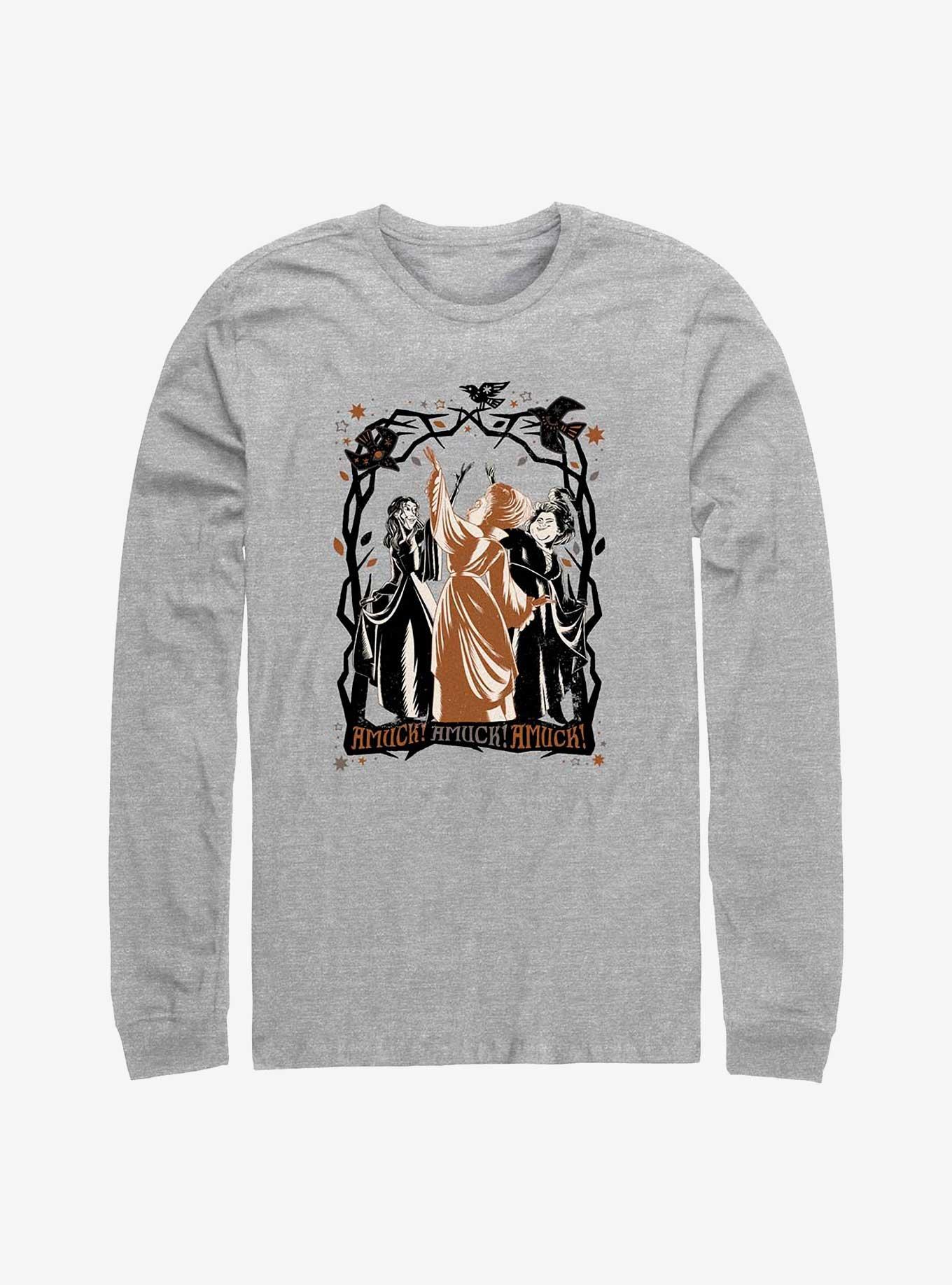 Disney Hocus Pocus 2 Amuck! Amuck! Amuck! Long-Sleeve T-Shirt, ATH HTR, hi-res
