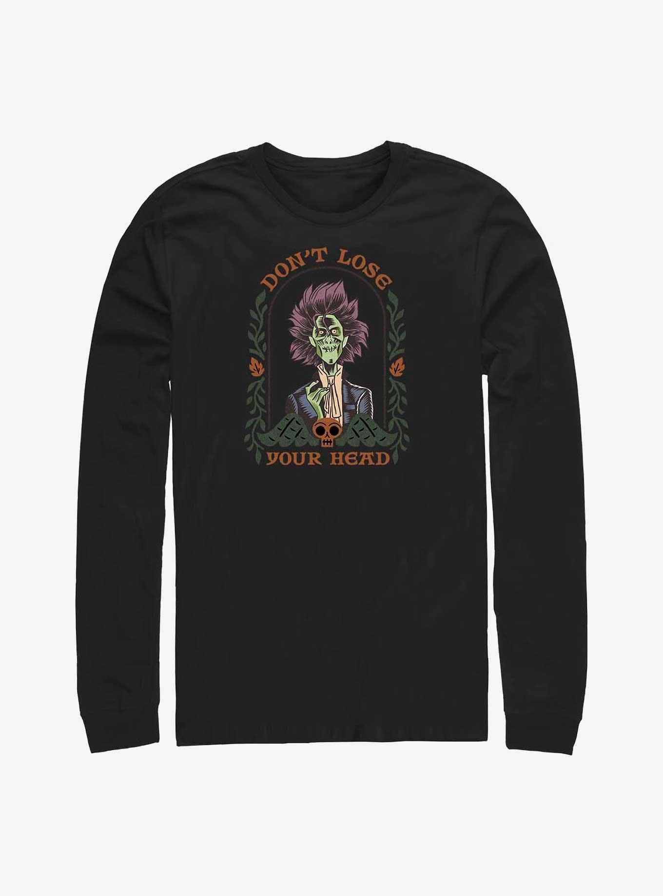 Disney Hocus Pocus 2 Don't Lose Your Head Billy Butcherson Long-Sleeve T-Shirt, BLACK, hi-res