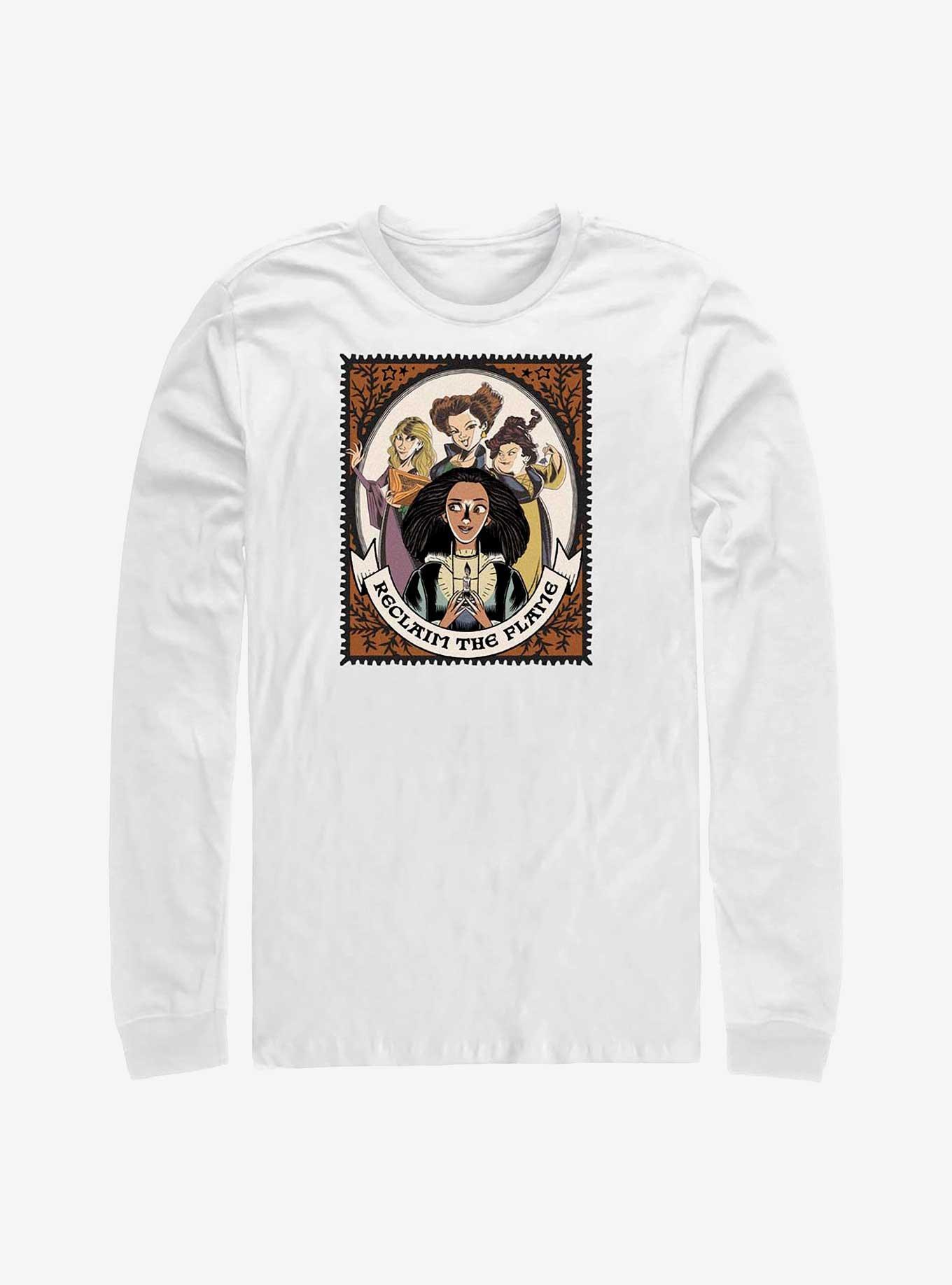 Disney Hocus Pocus 2 Reclaim The Flame Stamp Long-Sleeve T-Shirt, WHITE, hi-res