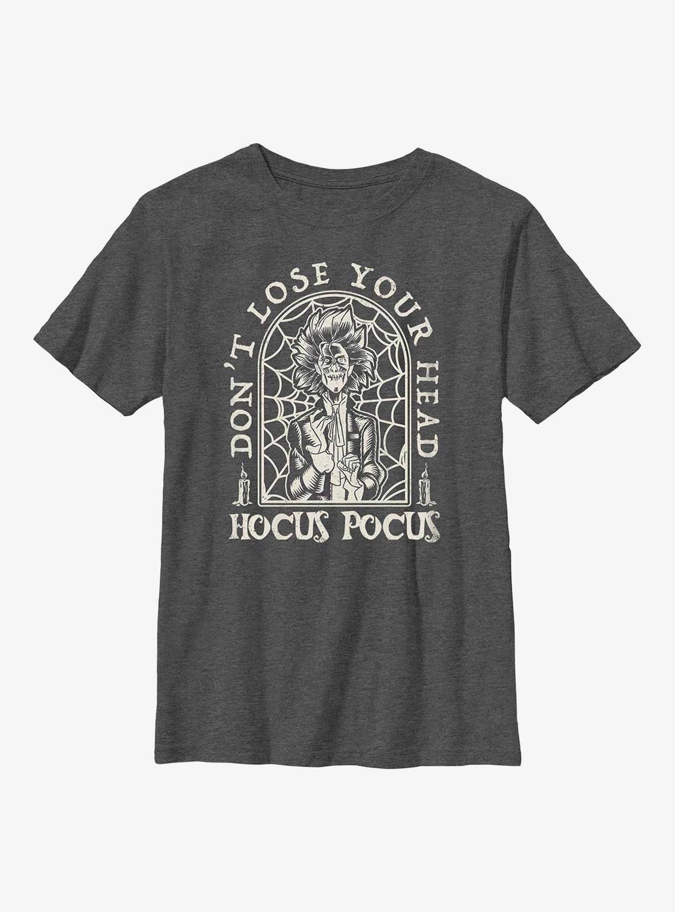 Disney Hocus Pocus 2 Don't Lose Your Head Billy Tombstone Youth T-Shirt, CHAR HTR, hi-res