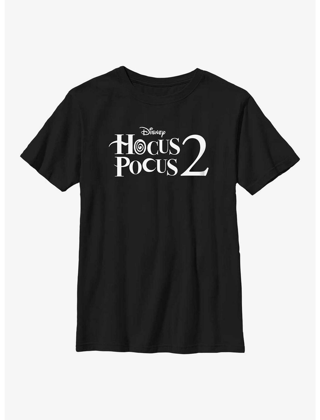 Disney Hocus Pocus 2 Stacked Logo Youth T-Shirt, BLACK, hi-res