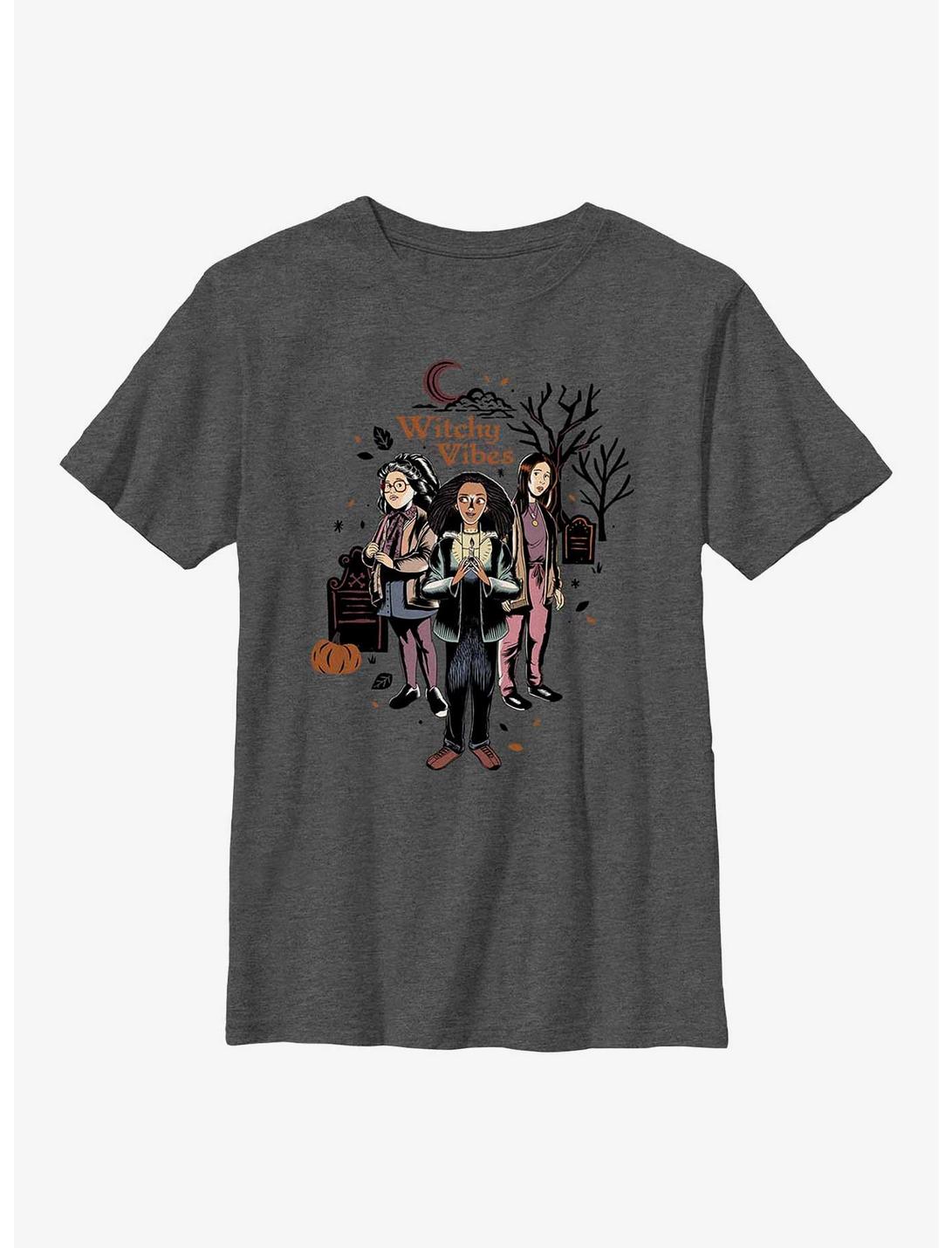 Disney Hocus Pocus 2 Witchy Vibes Youth T-Shirt, CHAR HTR, hi-res