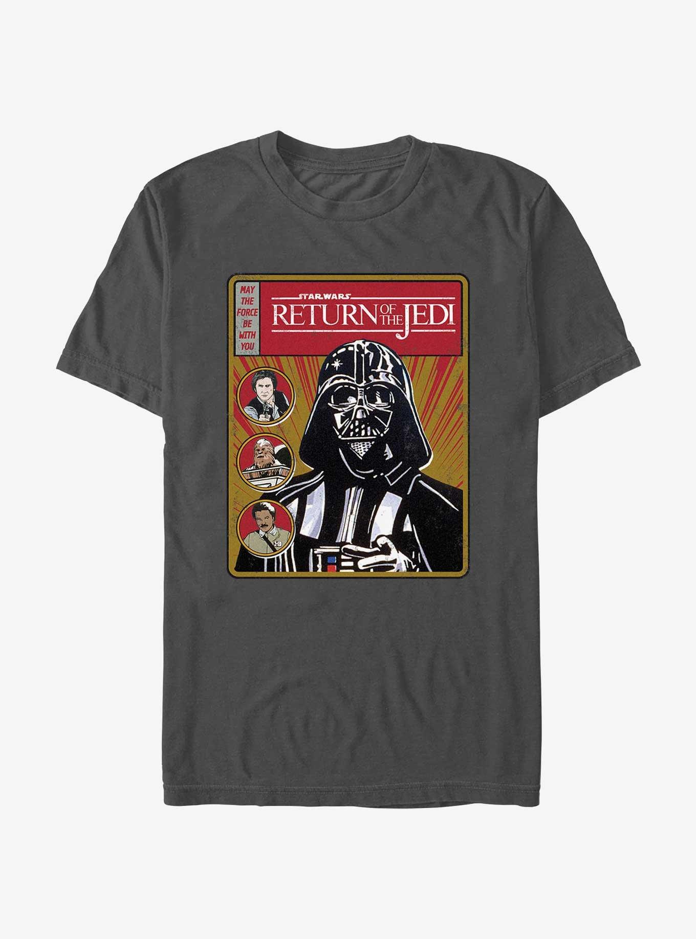 Star Wars Return Of The Jedi Vader Cover T-Shirt, CHARCOAL, hi-res