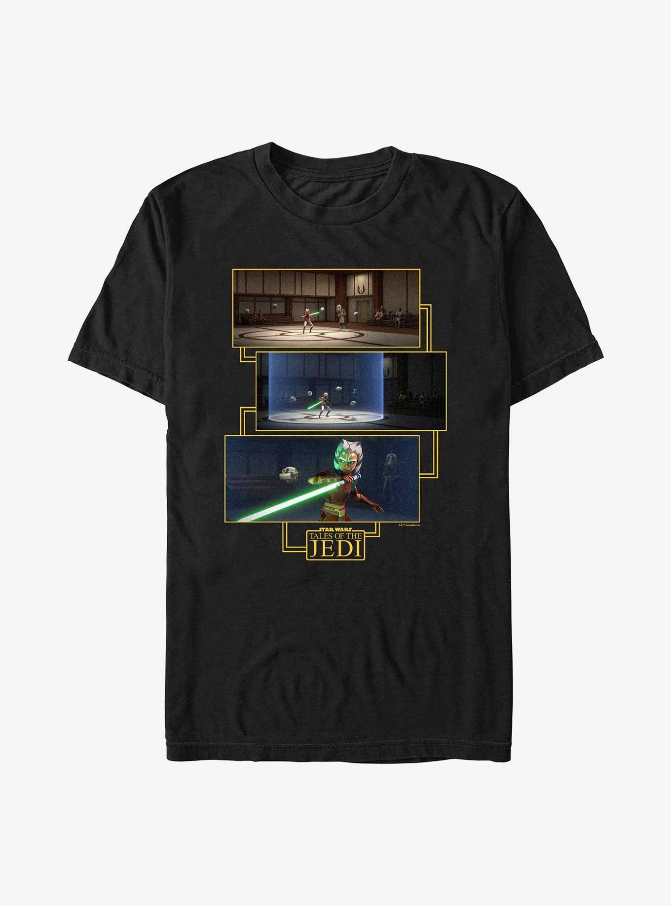 Star Wars: Tales of the Jedi Ashoka Panels T-Shirt, BLACK, hi-res