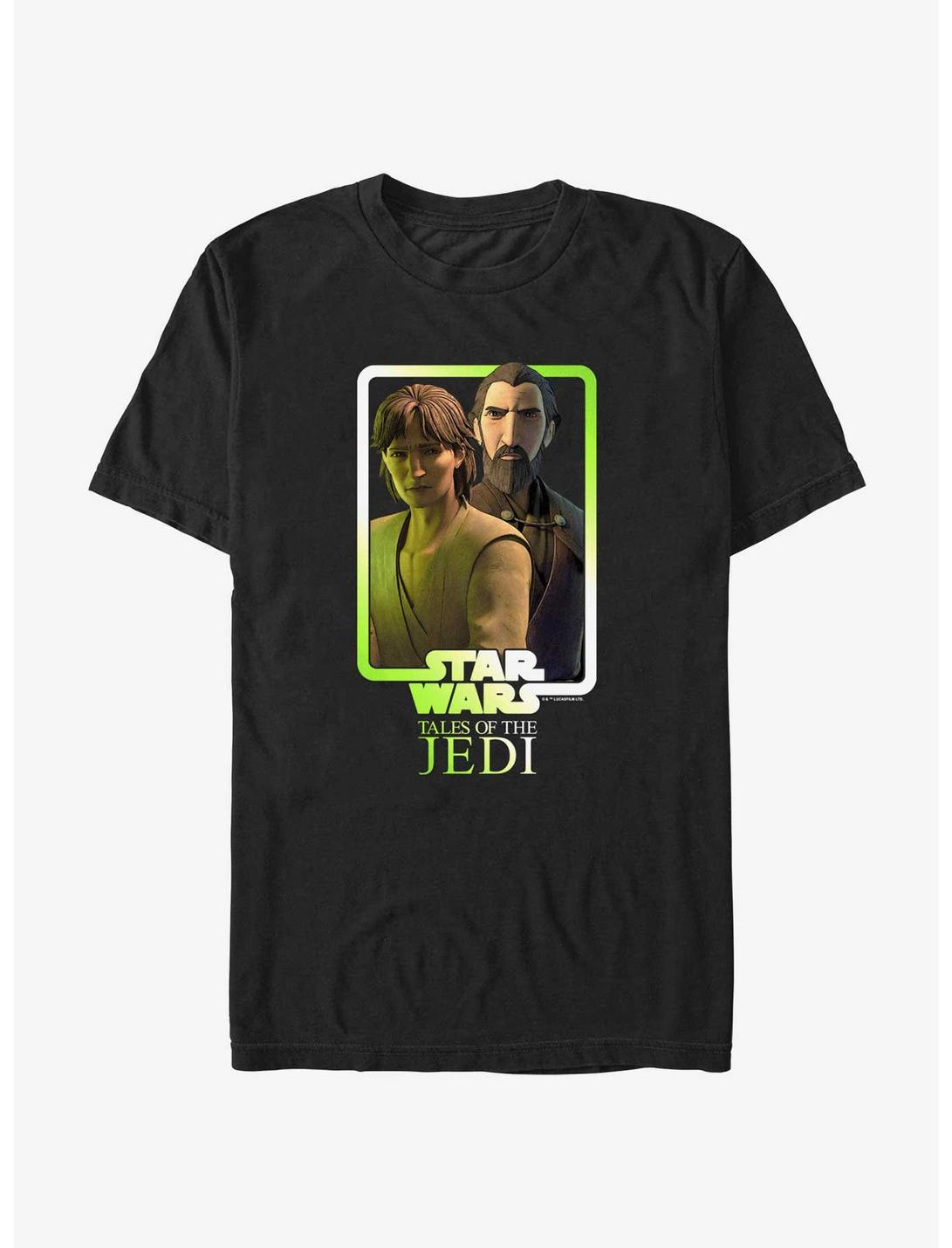 Star Wars: Tales of the Jedi Master and Apprentice Count Dooku and Qui-Gon Jinn T-Shirt, BLACK, hi-res