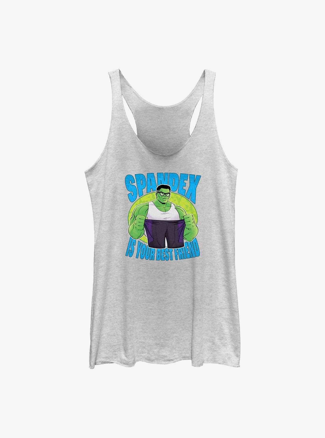 Marvel Hulk Spandex Is Your Best Friend Womens Tank Top, WHITE HTR, hi-res