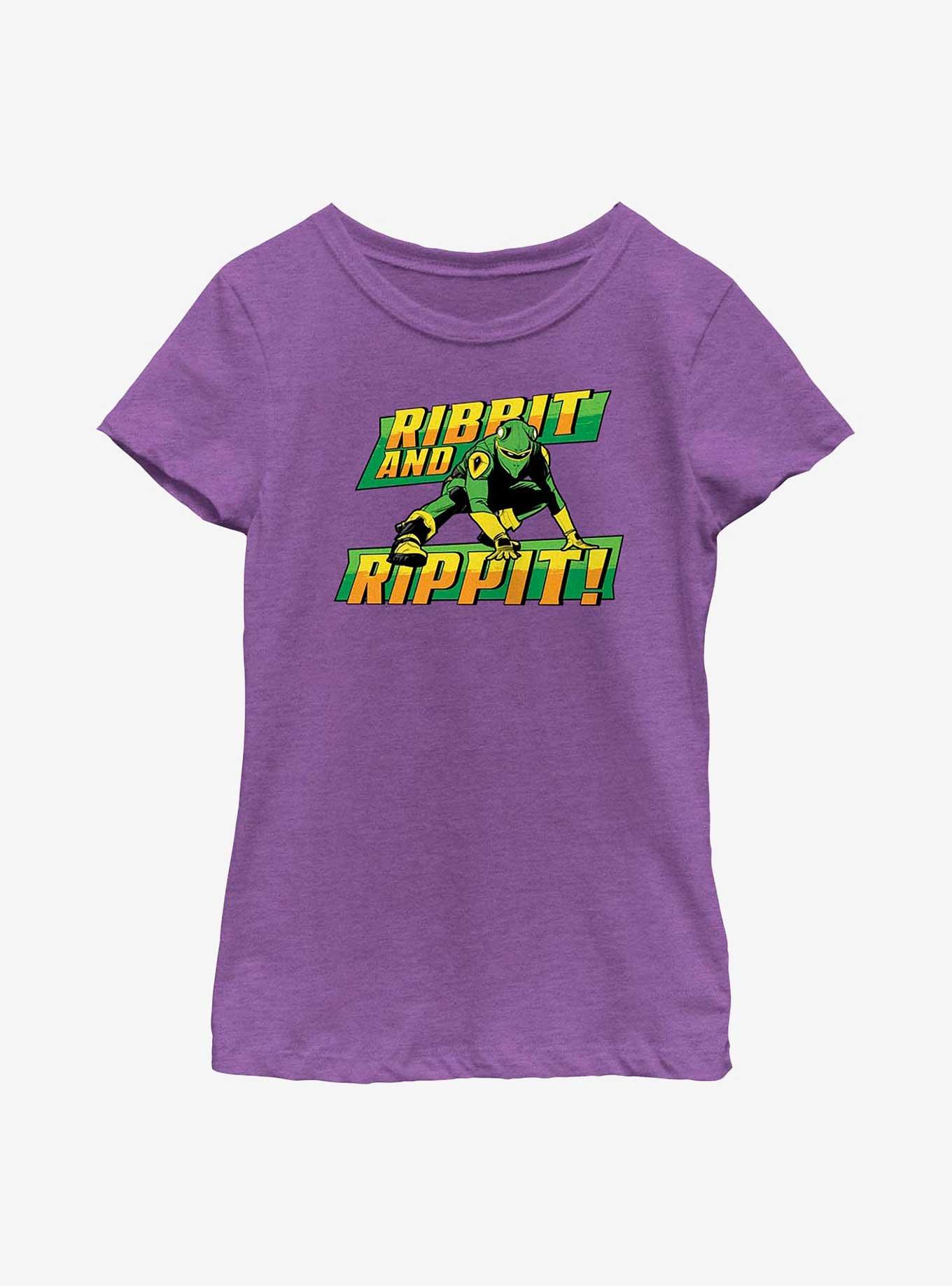 Marvel She-Hulk Ribbit And Rippit Leap-Frog Youth Girls T-Shirt, PURPLE BERRY, hi-res