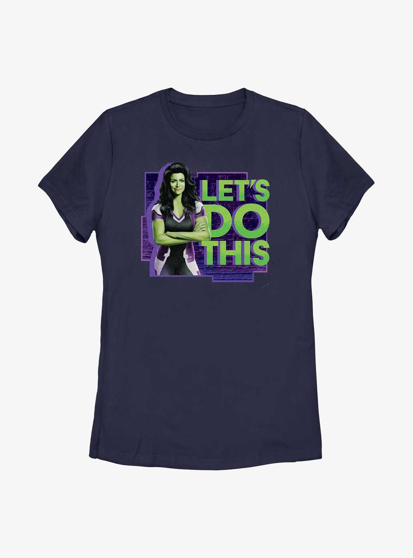 Marvel She-Hulk Let's Do This Womens T-Shirt, NAVY, hi-res