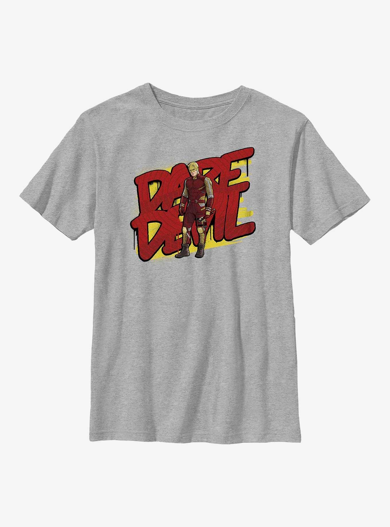 Marvel She-Hulk Daredevil Portrait Logo Youth T-Shirt, ATH HTR, hi-res