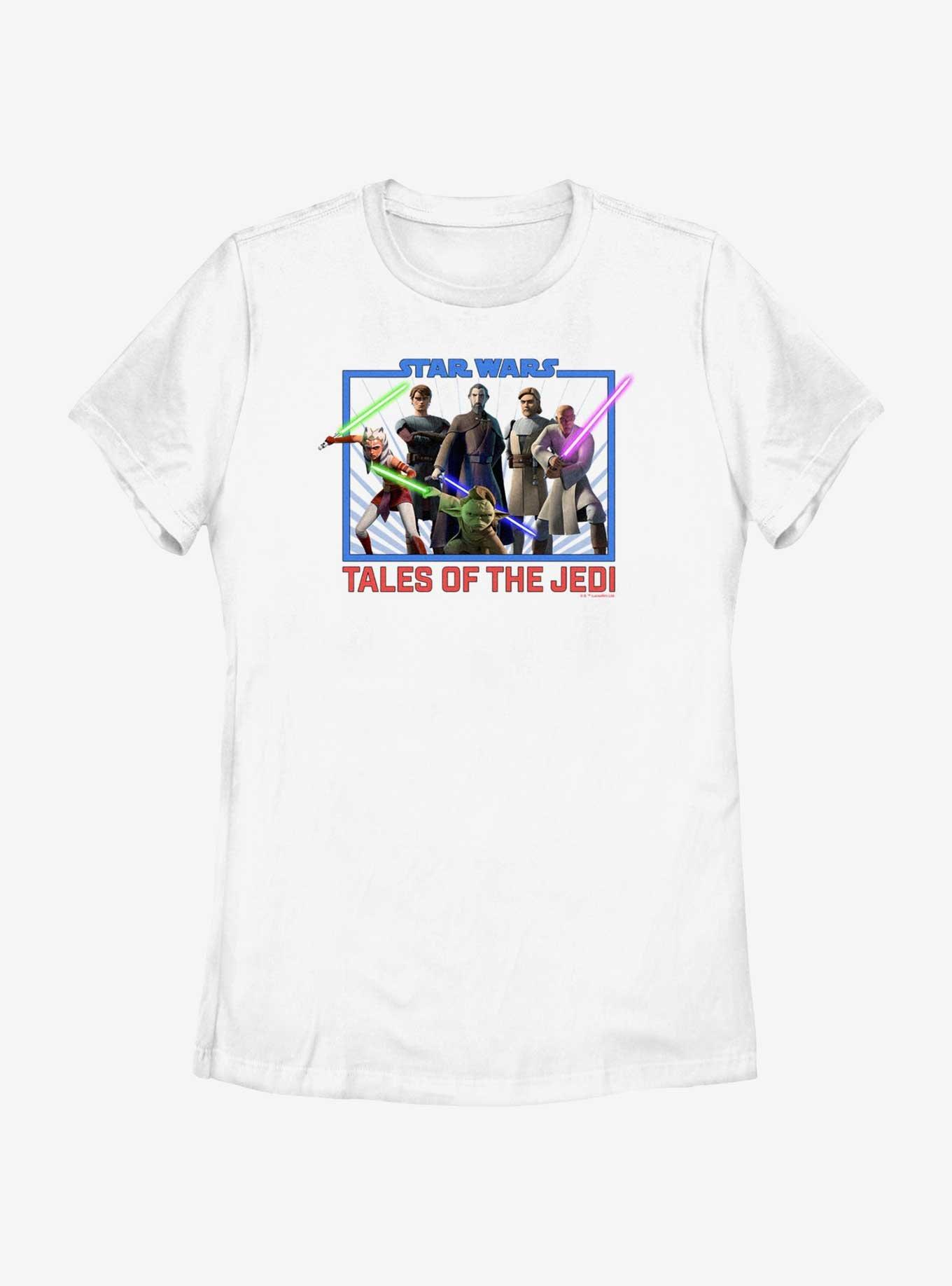 Star Wars: Tales of the Jedi Group Womens T-Shirt, WHITE, hi-res view 1