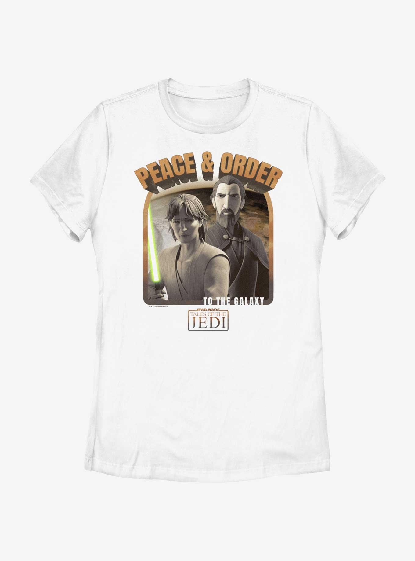 Star Wars: Tales of the Jedi Peace & Order to the Galaxy Womens T-Shirt