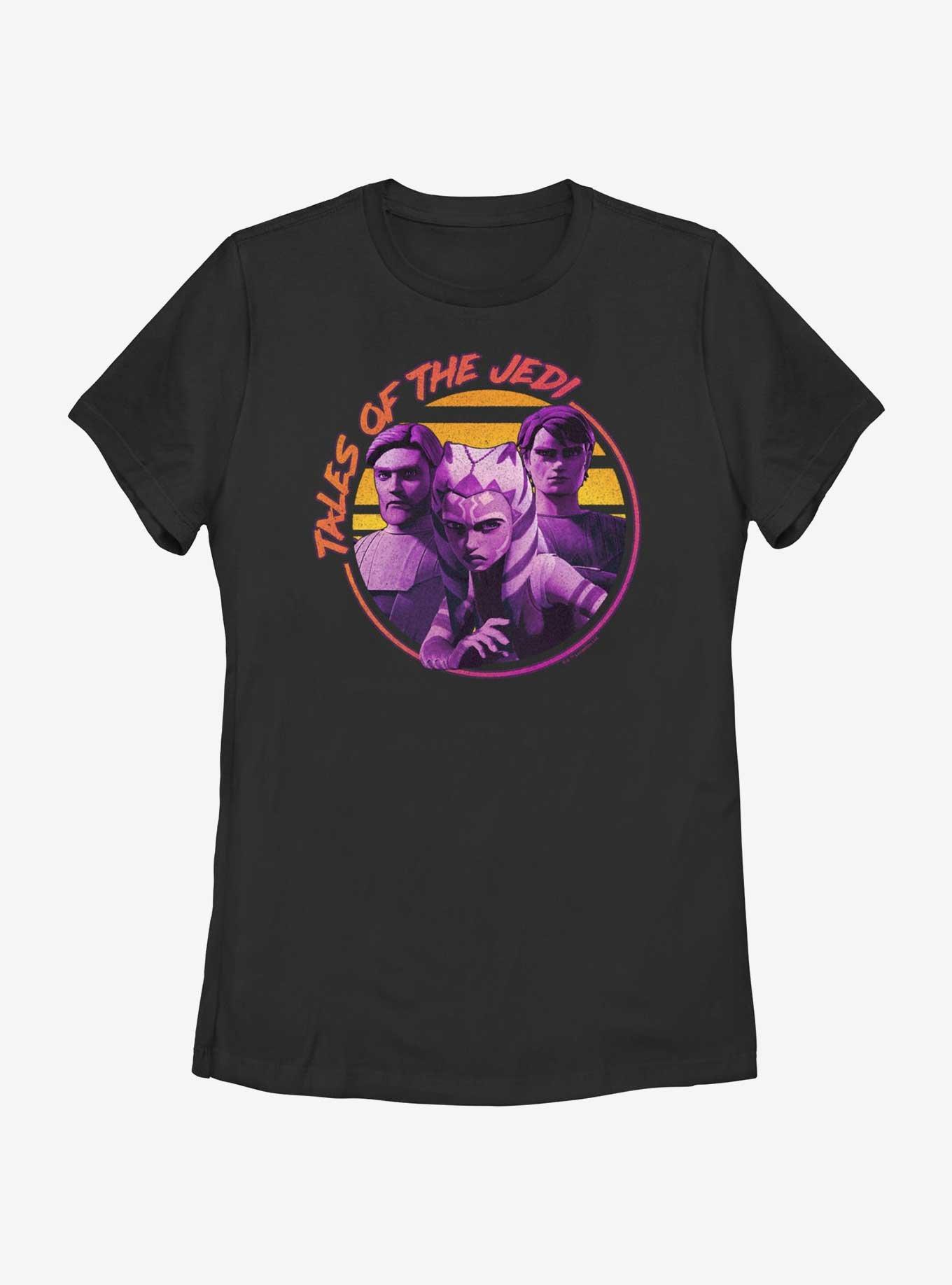 Star Wars: Tales of the Jedi Sunset Tales Ahsoka, Obi-Wan and Anakin Womens T-Shirt