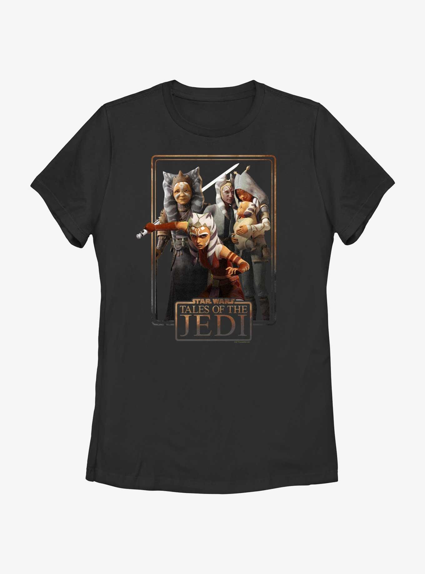 Star Wars: Tales of the Jedi Togruta Family Poster Womens T-Shirt, BLACK, hi-res