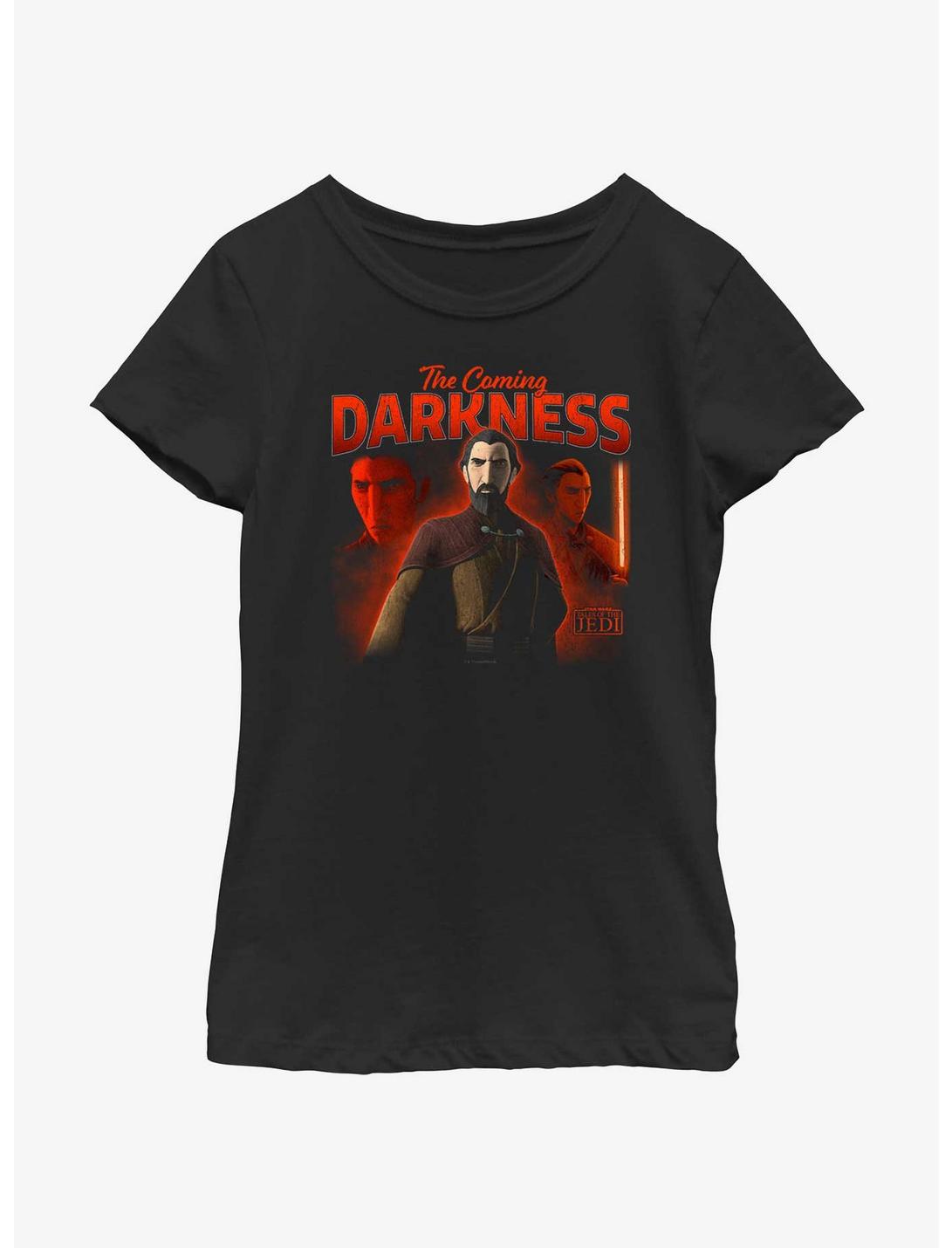 Star Wars: Tales of the Jedi The Coming Darkness Count Dooku Youth Girls T-Shirt, BLACK, hi-res