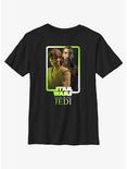 Star Wars: Tales of the Jedi Master and Apprentice Count Dooku and Qui-Gon Jinn Youth T-Shirt, BLACK, hi-res