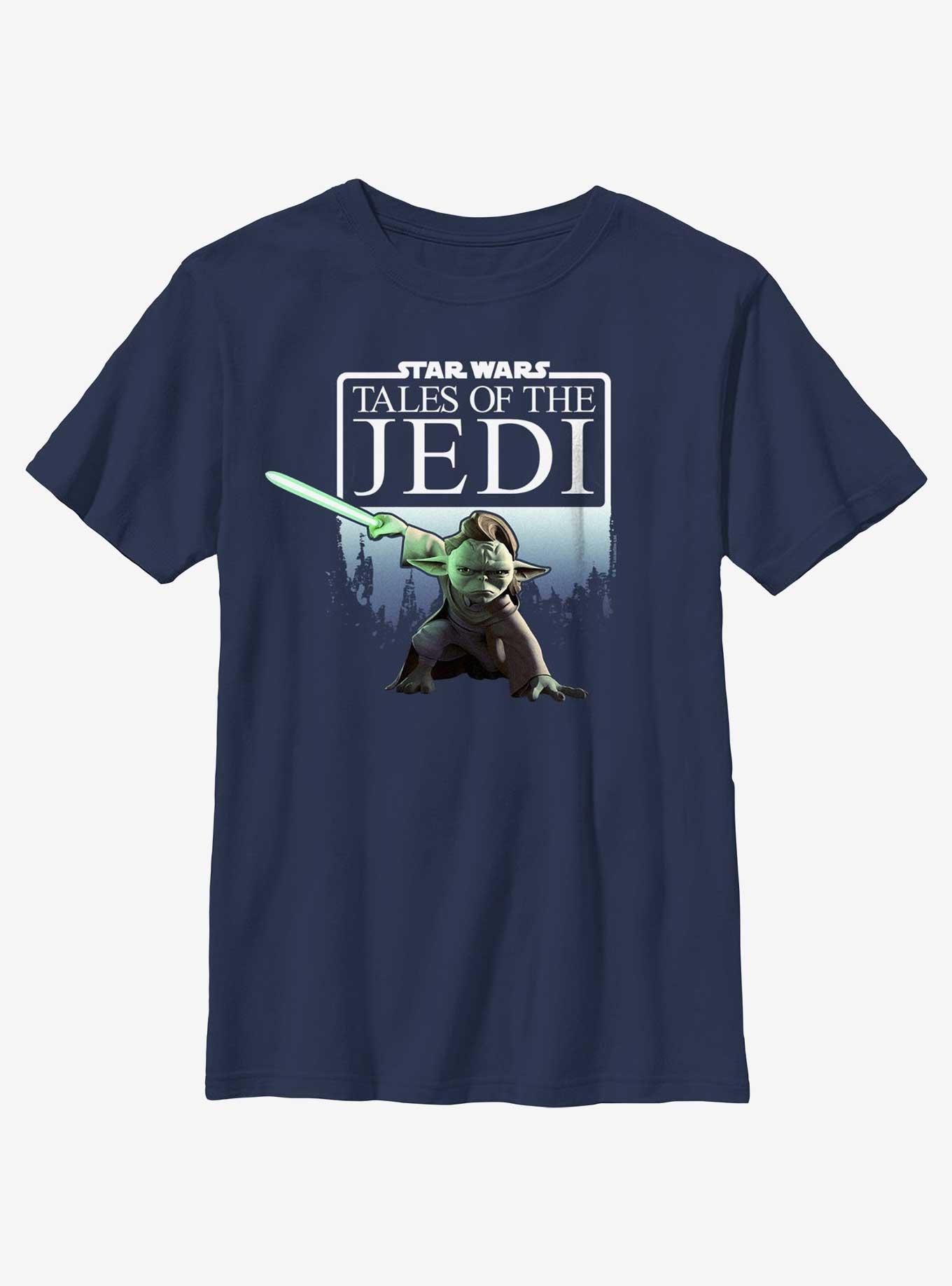 Star Wars: Tales of the Jedi Yaddle Youth T-Shirt, NAVY, hi-res