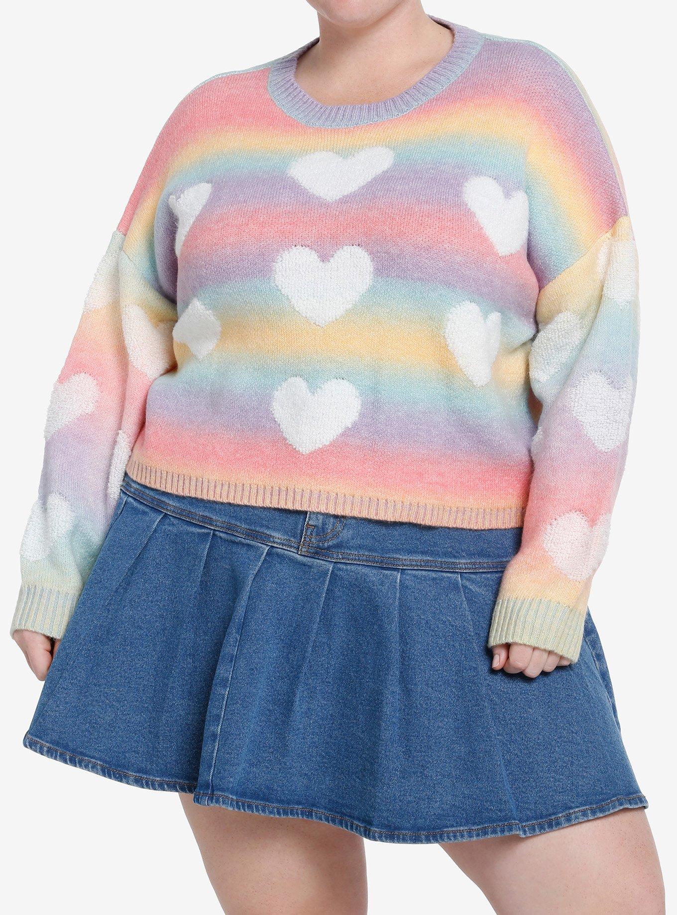 sweet-society-pastel-rainbow-hearts-girls-sweater-plus-size-hot-topic