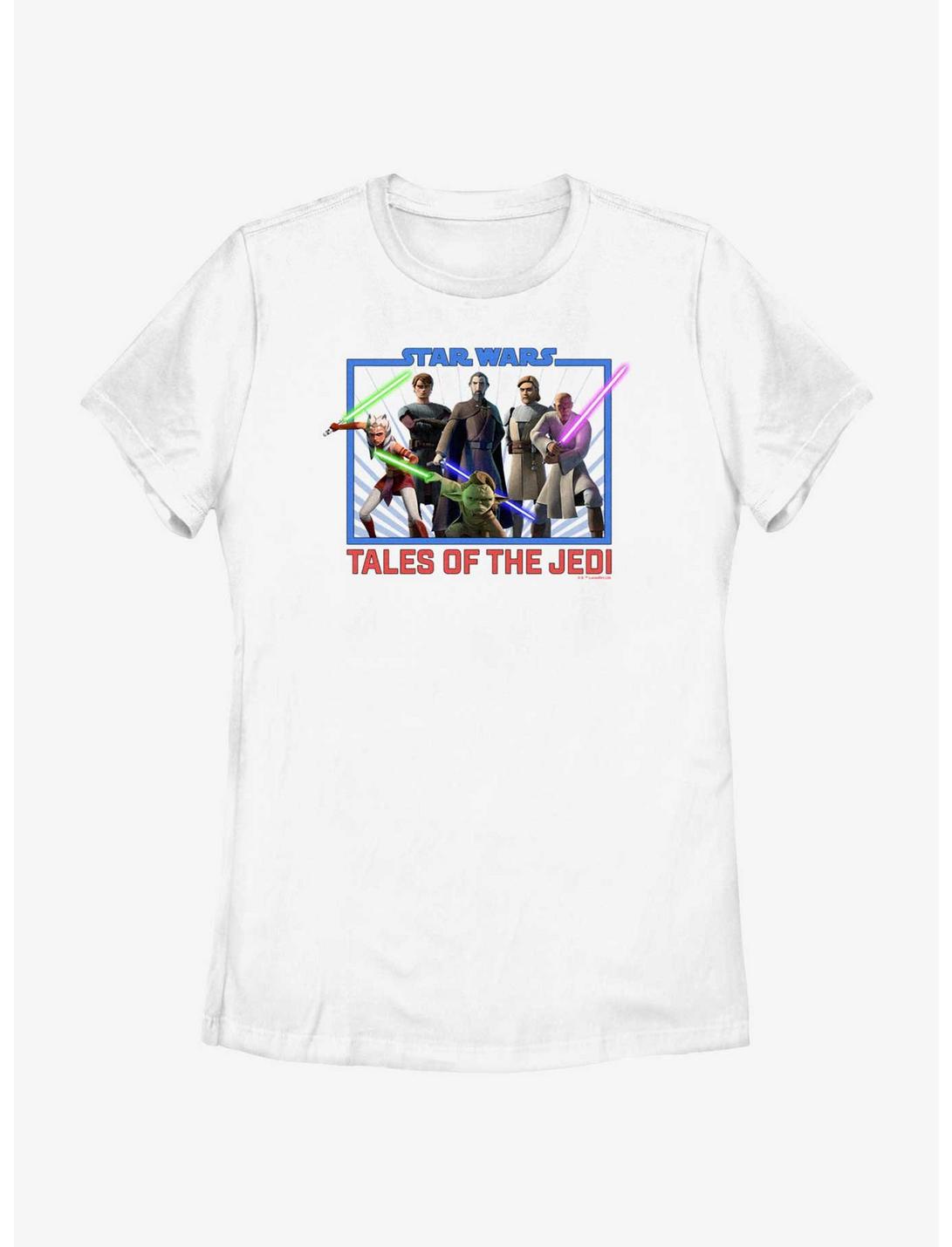 Star Wars: Tales of the Jedi Group Womens T-Shirt, WHITE, hi-res