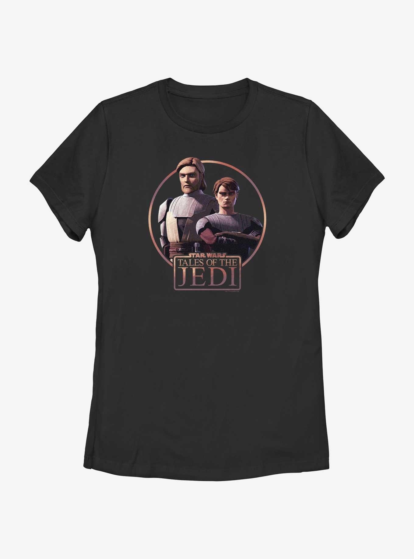 Star Wars: Tales of the Jedi Obi-Wan Kenobi and Anakin Skywalker Womens T-Shirt, BLACK, hi-res