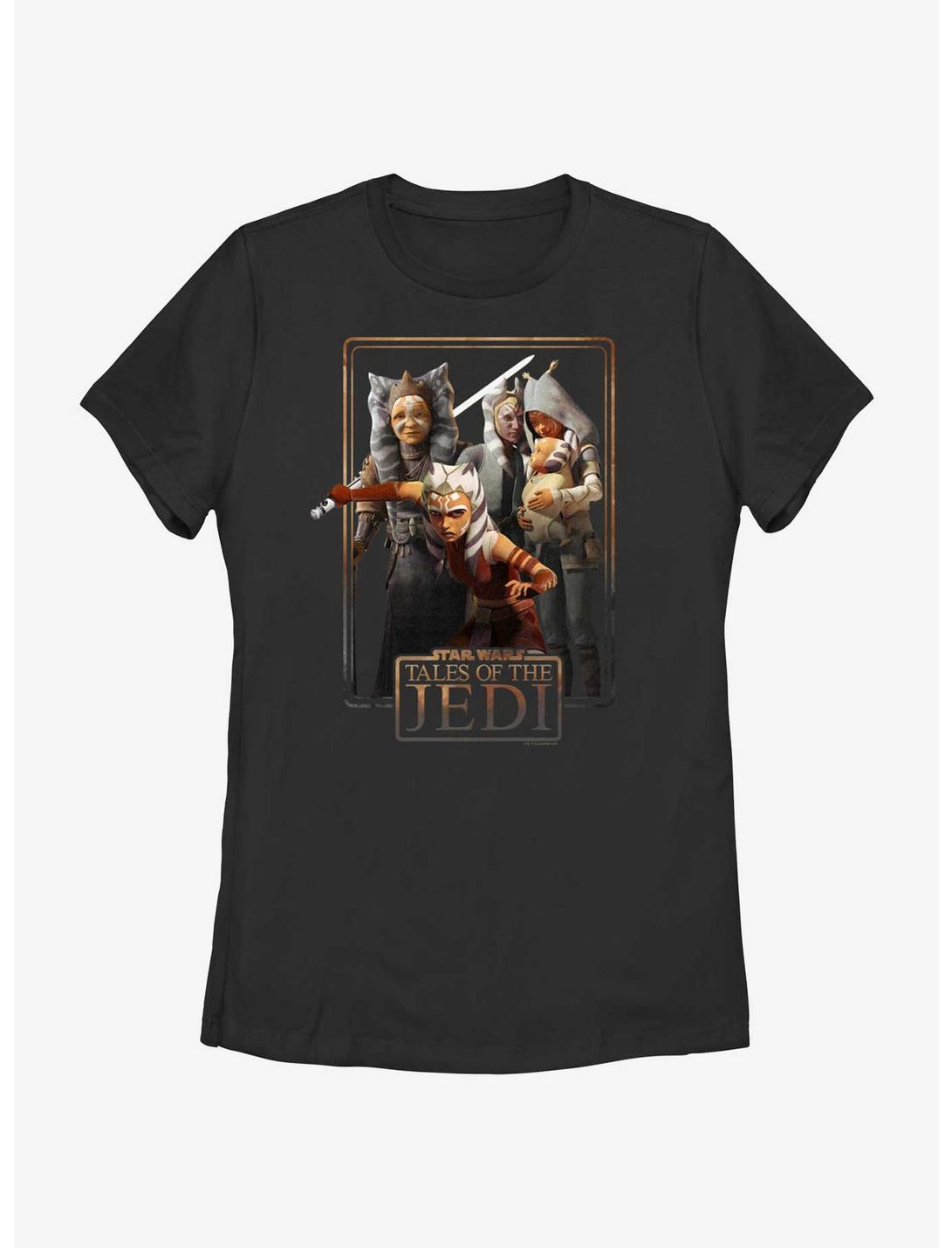 Star Wars: Tales of the Jedi Togruta Family Poster Womens T-Shirt, BLACK, hi-res