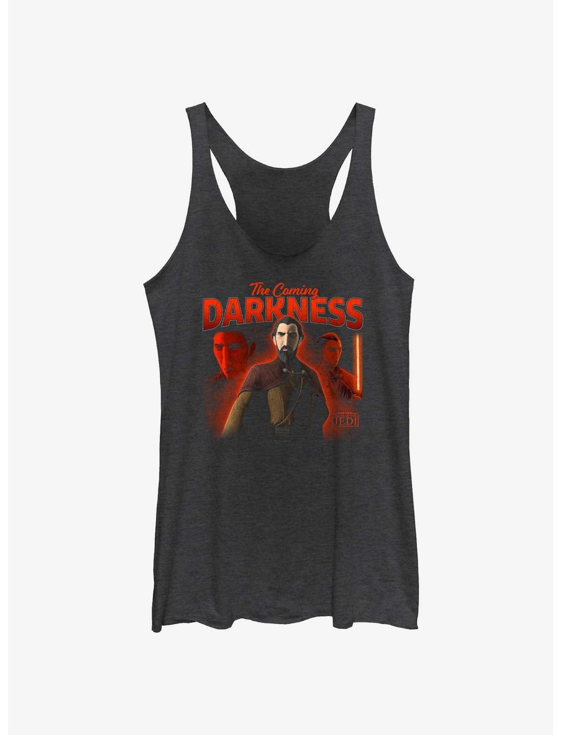 Star Wars: Tales of the Jedi The Coming Darkness Count Dooku Womens Tank Top, BLK HTR, hi-res