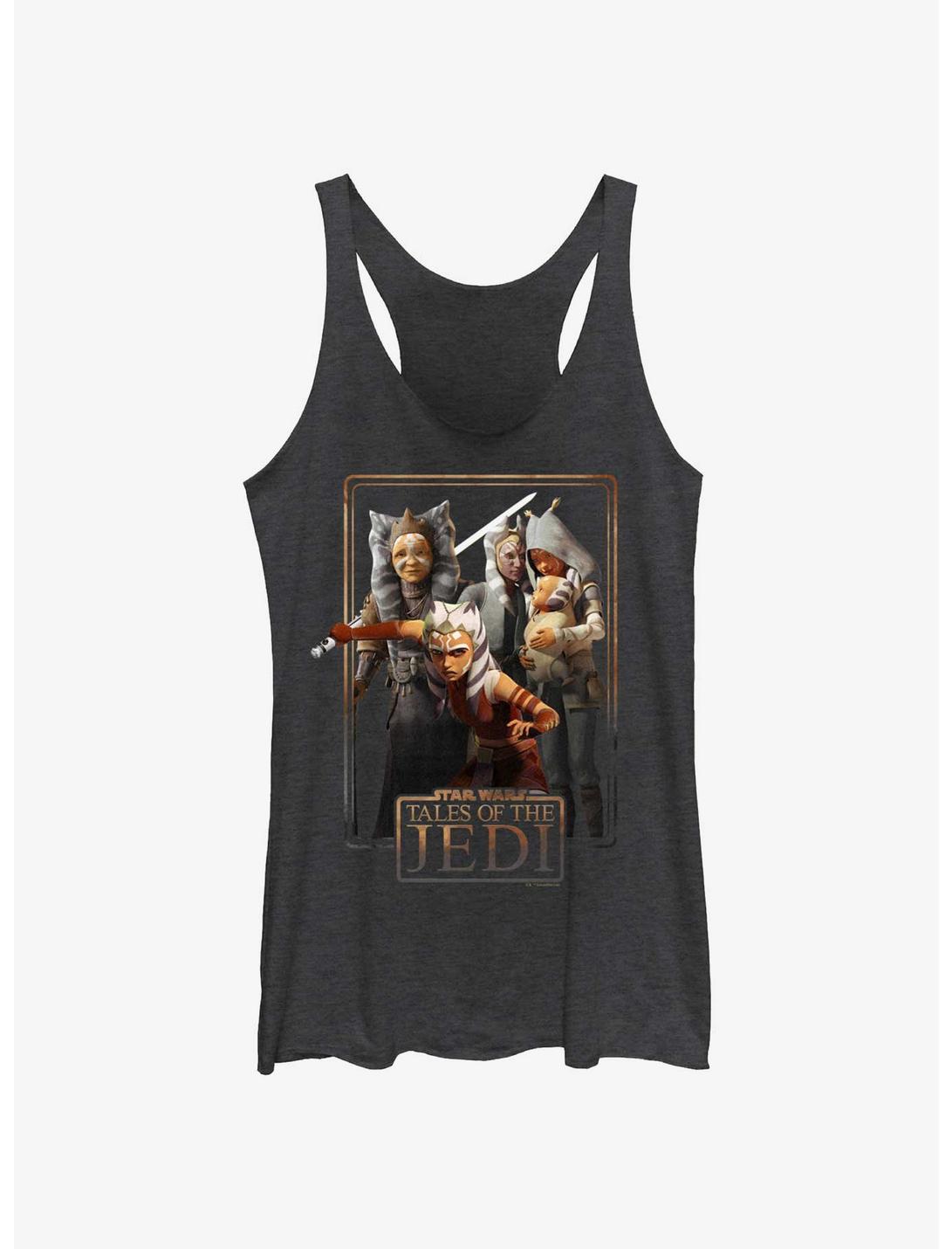Star Wars: Tales of the Jedi Togruta Family Poster Womens Tank Top, BLK HTR, hi-res