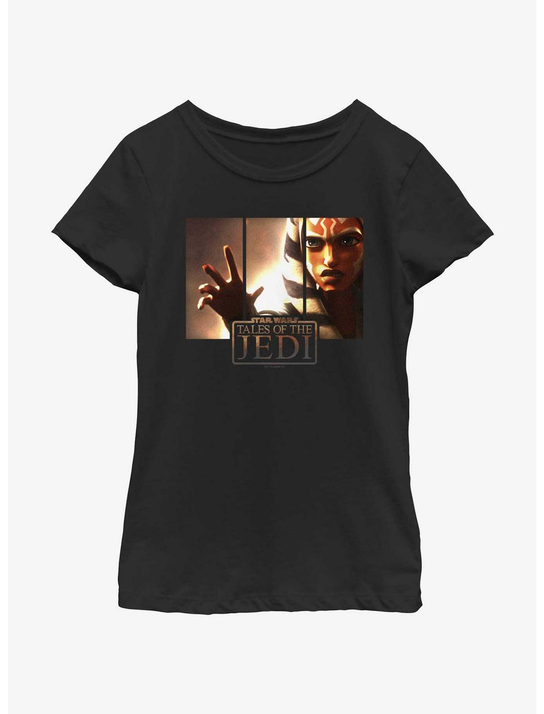 Star Wars: Tales of the Jedi Ahsoka The Force Youth Girls T-Shirt, BLACK, hi-res