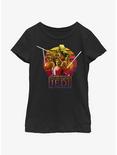 Star Wars: Tales of the Jedi Sunset Group Youth Girls T-Shirt, BLACK, hi-res