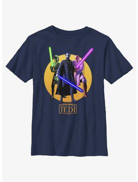 Star Wars: Tales of the Jedi Count Dooku, Qui-Gon Jinn, and Mace Windu Youth T-Shirt, , hi-res