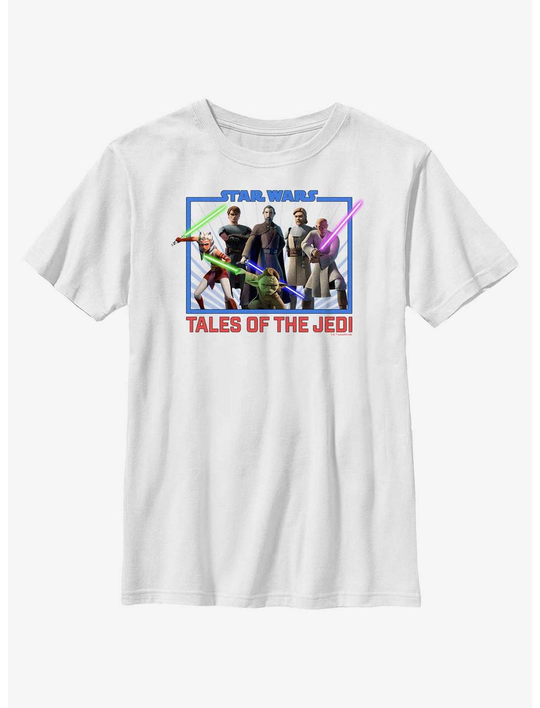 Star Wars: Tales of the Jedi Group Youth T-Shirt, WHITE, hi-res